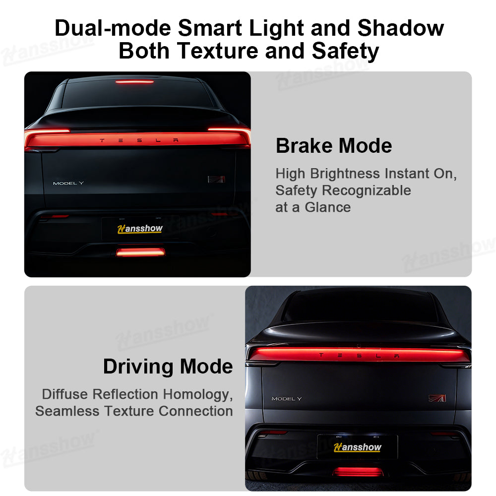 Model Y Juniper Rear Diffused Guide Light OEM style comparison