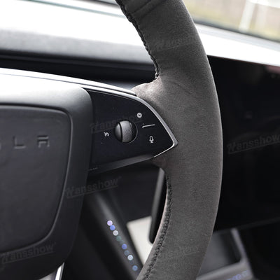 Model Y Juniper/3 Highland Premium Alcantara Steering Wheel Cover - driving experience enhancement