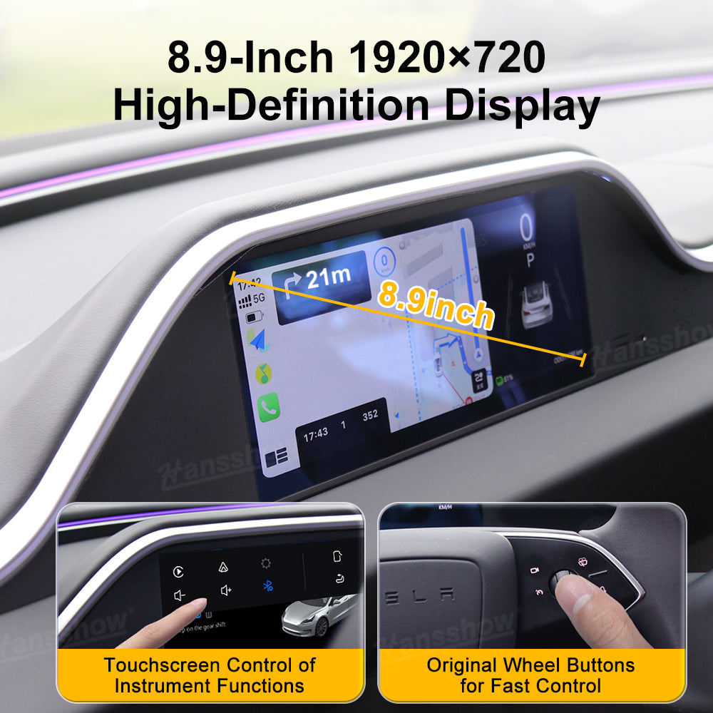 Model Y Juniper Dashboard Display 8.9-Inch F9H Instrument Cluster with tire pressure info