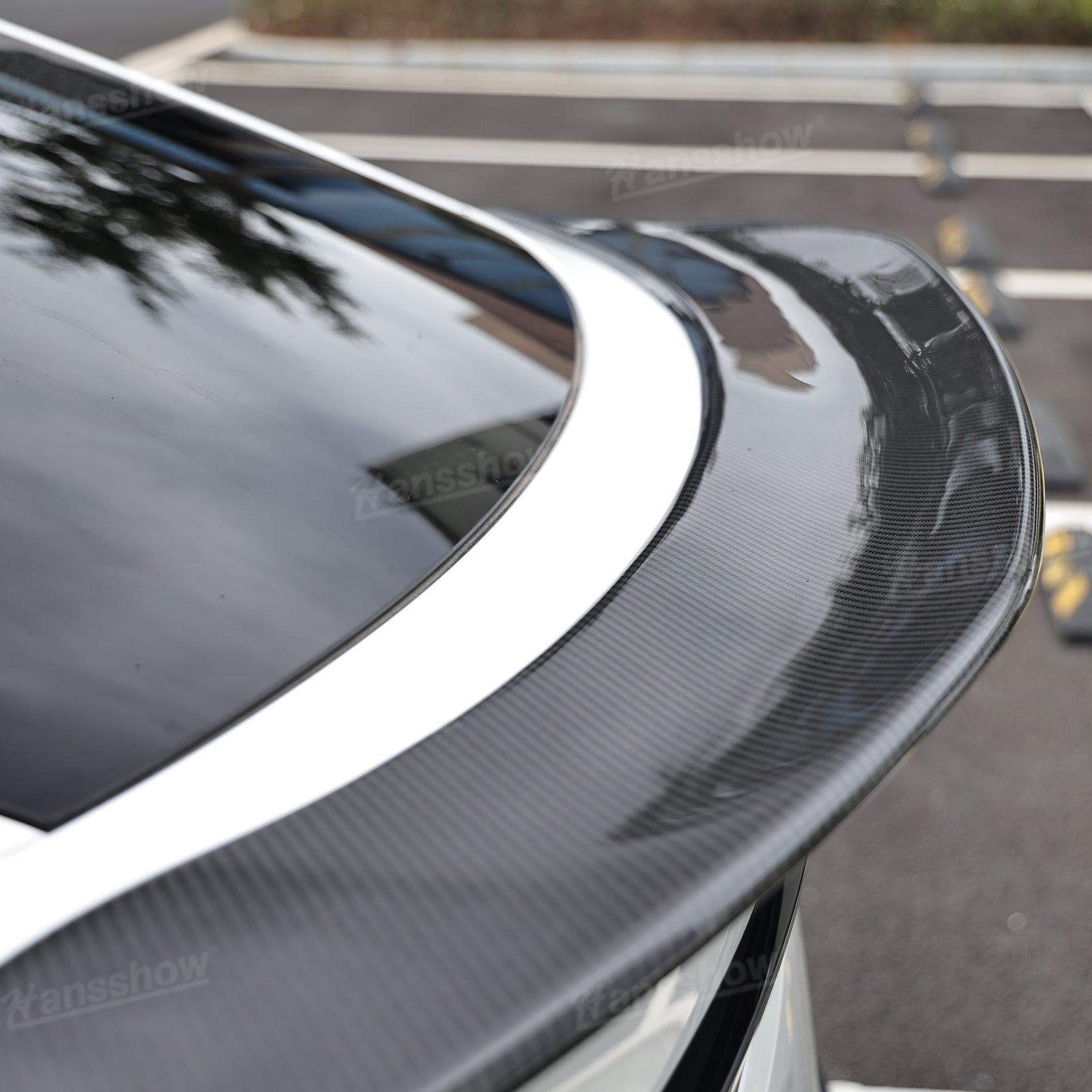 V-Style Rear Spoiler for Tesla Model Y close-up