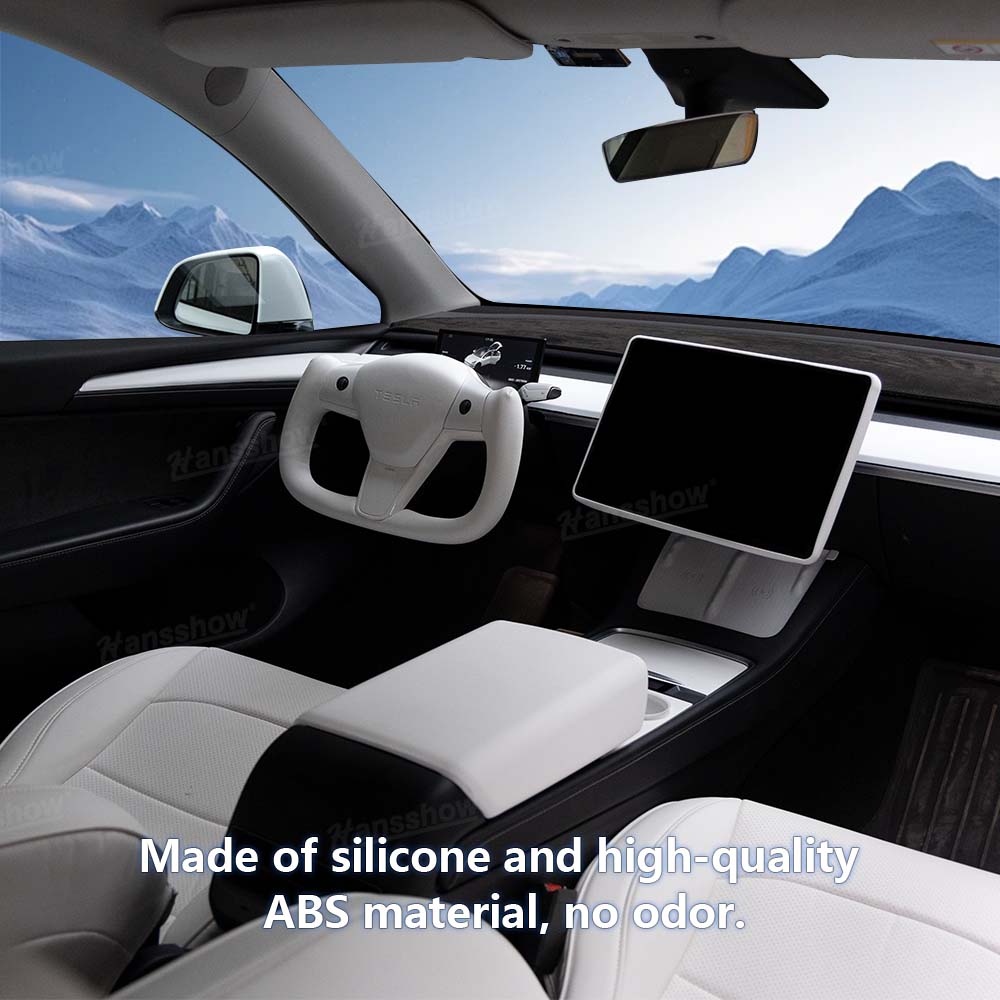 Model Y/Model 3 Bundle Of White Enthusiast Style Kits For Tesla White - Interior close-up