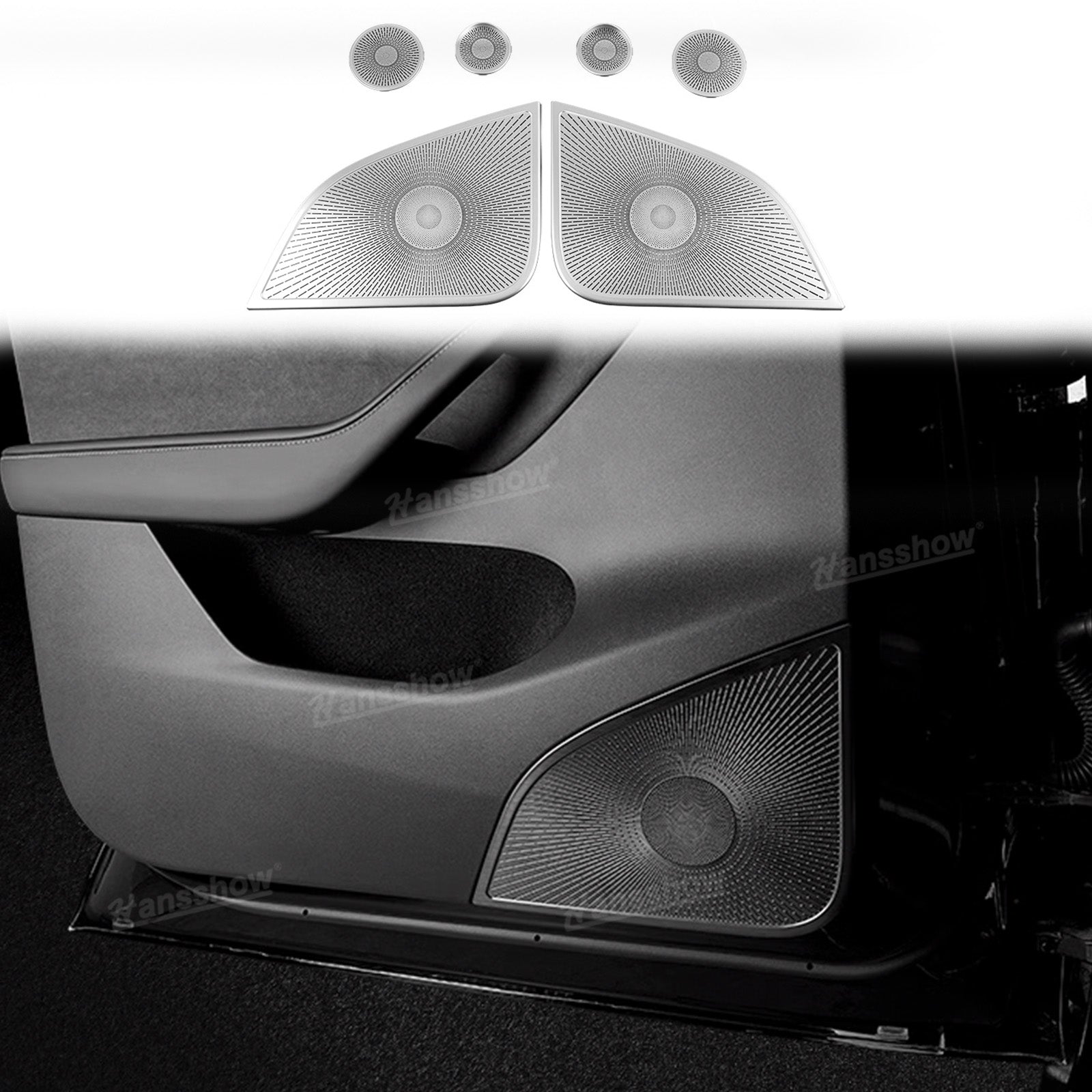 Tesla Model Y Car Speaker Cover Trim front view