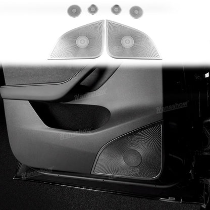 Tesla Model Y Car Speaker Cover Trim front view