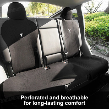 Alcantara Seat Cushion for Tesla Model Y & Model 3 close-up