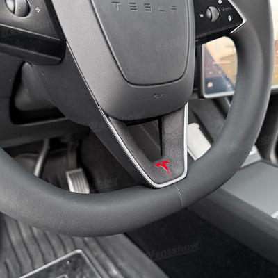 Model Y Juniper Alcantara Trim Cover highlighting premium material