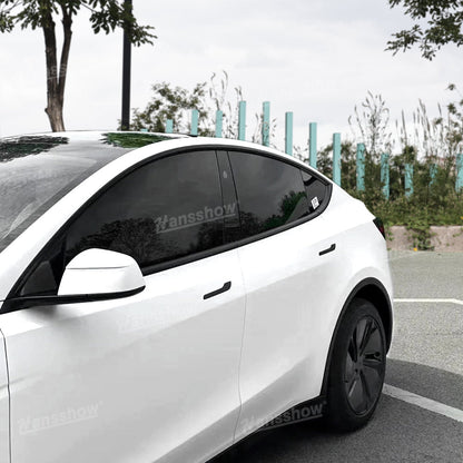 Model Y White PPF Full Body Protector on road