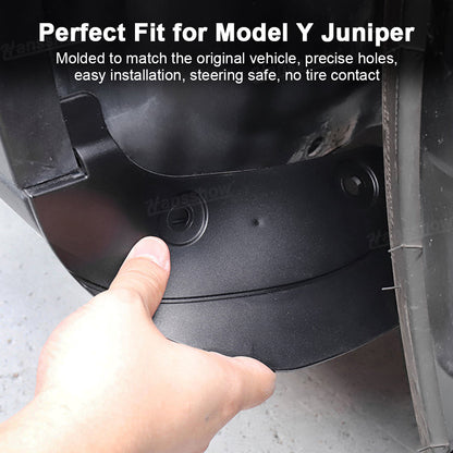 Model Y Juniper Mud Flaps Hidden Splash Guard detail shot