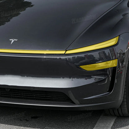 Model Y Juniper Headlight & Light Bar PPF Protective Color Film - texture detail
