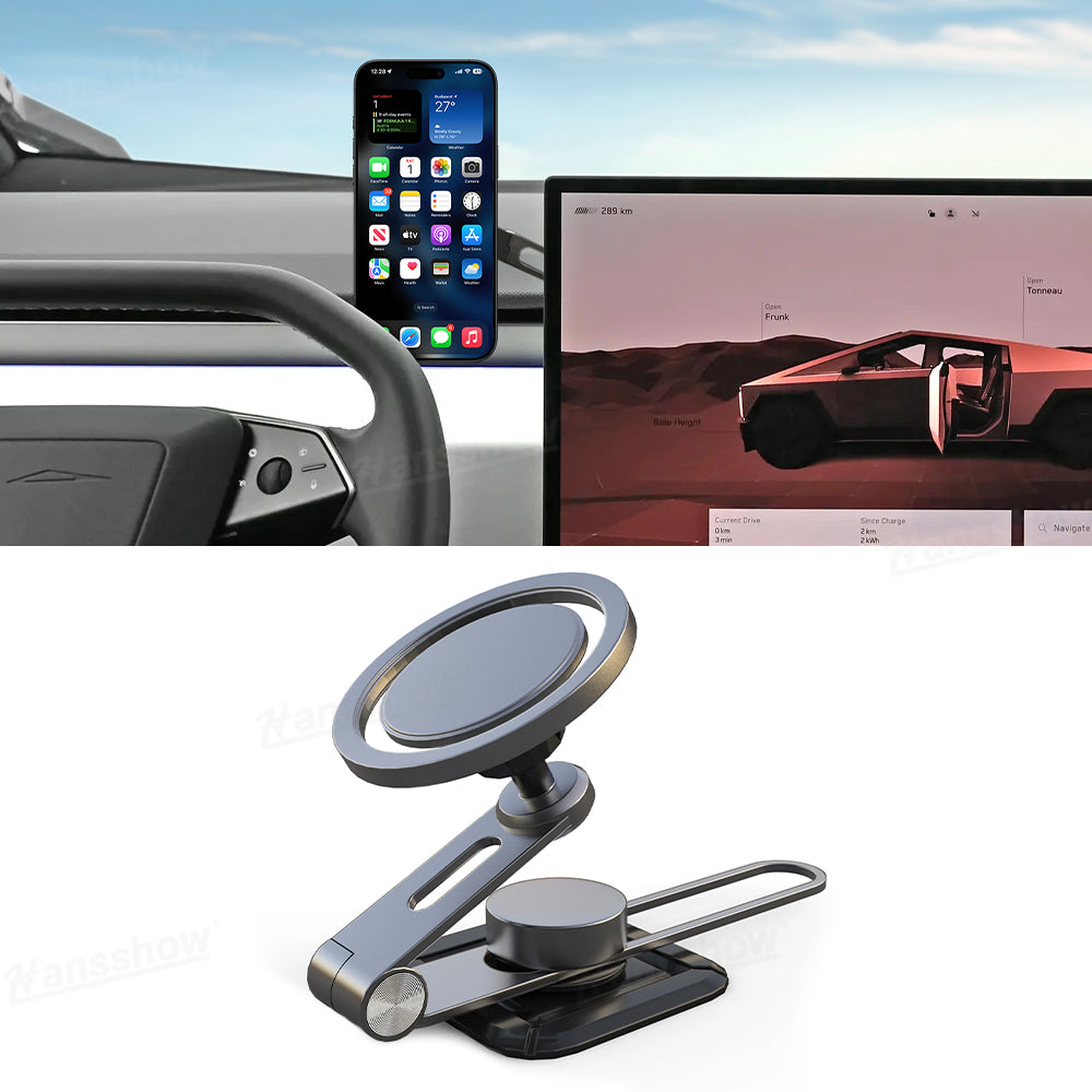 Phone Holder Adjustable Magnetic Phone Mount for Tesla Model Y Juniper - front view
