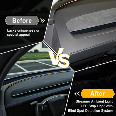 Streamer Ambient Light for Tesla Model Y & 3 color adjustment