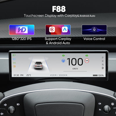 Juniper 8.8-Inch F88 Touch Screen Instrument Cluster for Tesla Model Y - Side angle