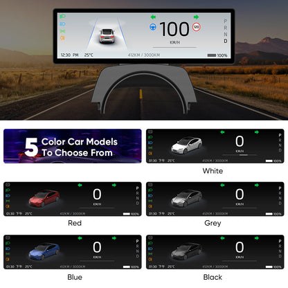 APEX 8.8-Inch Touch Screen Instrument Cluster for Tesla Model 3/Y - User Interface