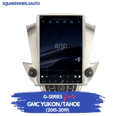 G-Series Android head unit side angle view for GMC Yukon/Tahoe