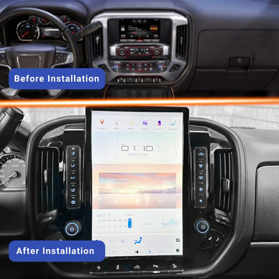 G-Series Android head unit installed in GMC Silverado 2014-2018