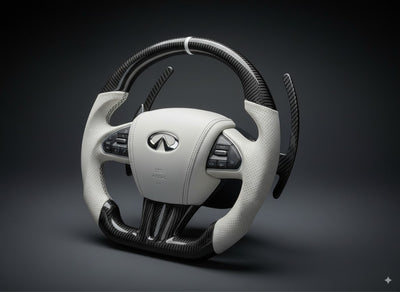 Infiniti Q50/Q60 Carbon Fiber Steering Wheel side angle