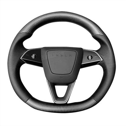 Model Y Juniper Steering Wheel Upper & Lower Carbon Fiber Left & Right Leather - NAPPA Black Option