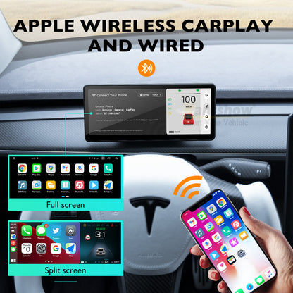 Model 3, Y Center Console Dashboard Touch Screen (Linux 9.0'') for Tesla Model Y - Back view