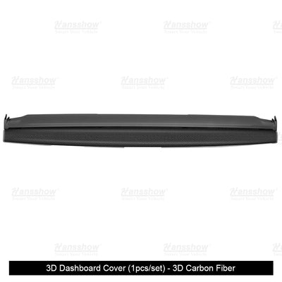 Model 3/Y Real Carbon Fiber Dashboard & Front Door Trim Panel Replacement Kit - Dashboard angle view