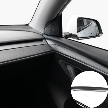 Model Y/3 Real Carbon Fiber Dashboard Trim Panel Replacement Kit package contents
