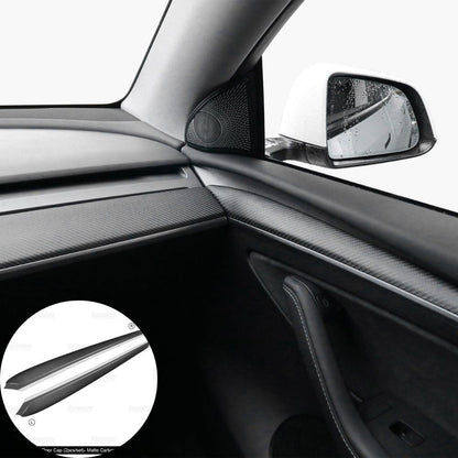 Model Y/3 Real Carbon Fiber Dashboard Trim Panel Replacement Kit installation kit