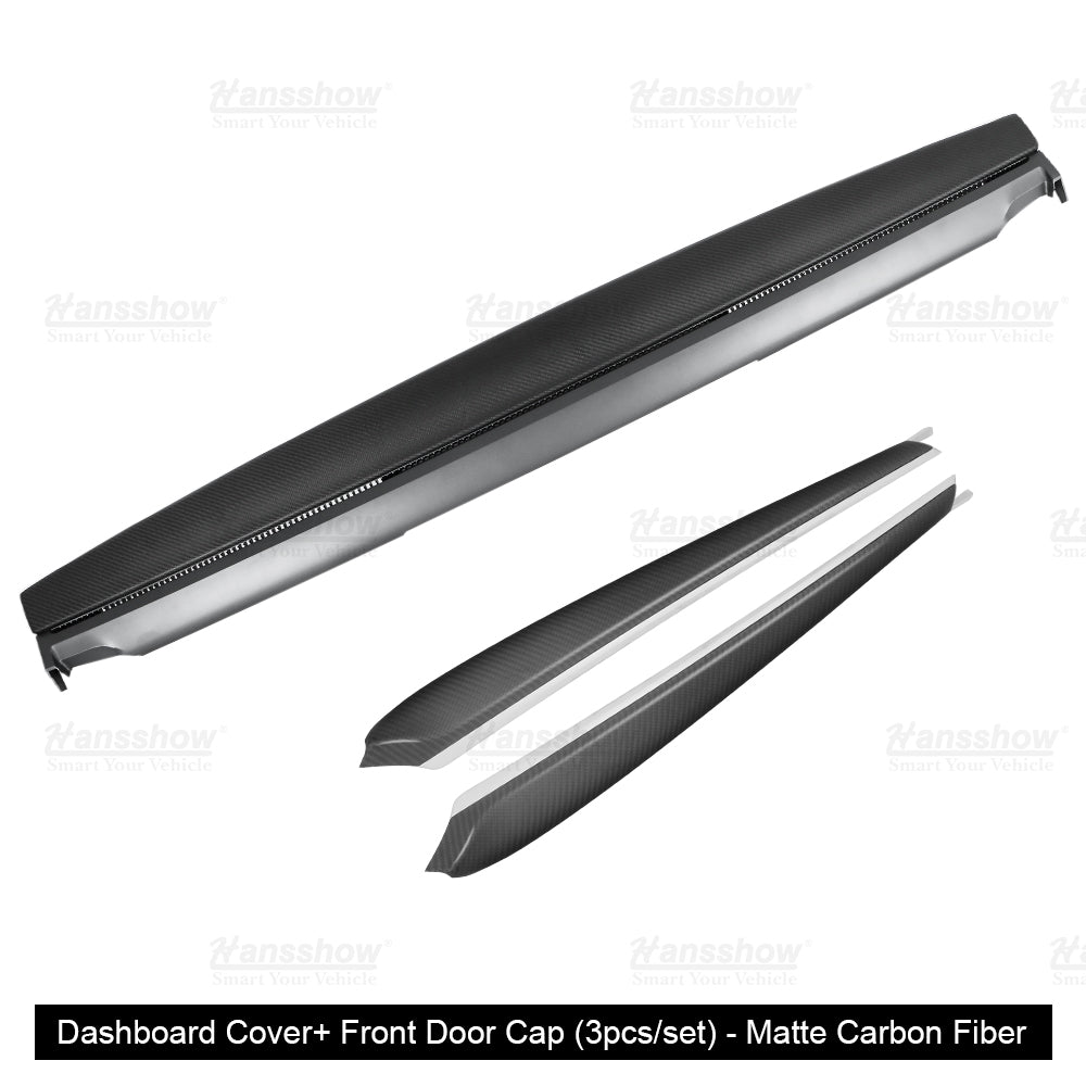 Model Y/3 Real Carbon Fiber Dashboard & Front Door Trim Panel Replacement Kit - premium material