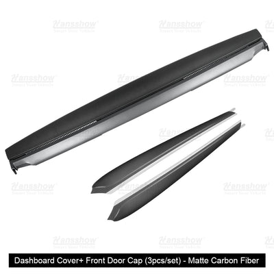 Model Y/3 Real Carbon Fiber Dashboard & Front Door Trim Panel Replacement Kit - premium material