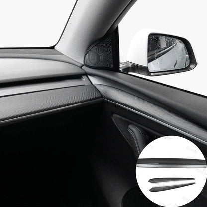 Model Y/3 Real Carbon Fiber Dashboard & Front Door Trim Panel Replacement Kit - luxury interior