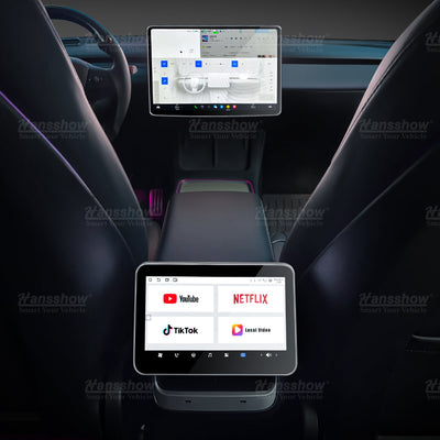 Model 3/Y 8.2" Rear Touch Screen displaying climate control settings