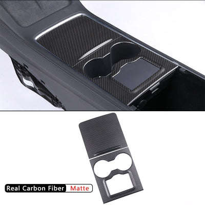 Model 3/Y Carbon Fiber Trim enhancing Tesla Model Y's interior