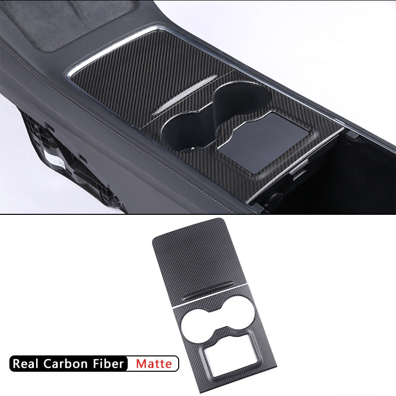 Model 3/Y Real Carbon Fiber Center Console Trim Panel Cover for Tesla Model Y
