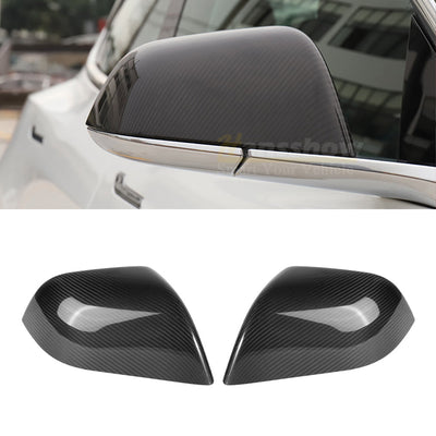 Model 3/Y Real Carbon Fiber Rearview Mirror Cover for Tesla Model Y - texture detail