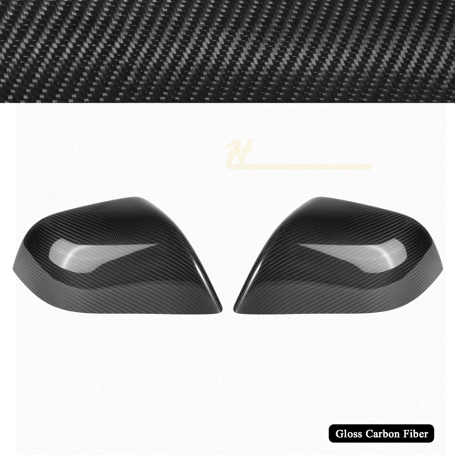 Model 3/Y Real Carbon Fiber Rearview Mirror Cover for Tesla Model Y - gloss vs matte