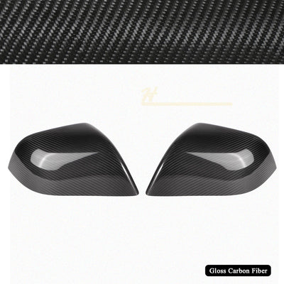 Model 3/Y Real Carbon Fiber Rearview Mirror Cover for Tesla Model Y - gloss vs matte