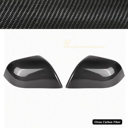 Model 3/Y Real Carbon Fiber Rearview Mirror Cover for Tesla Model Y - gloss vs matte