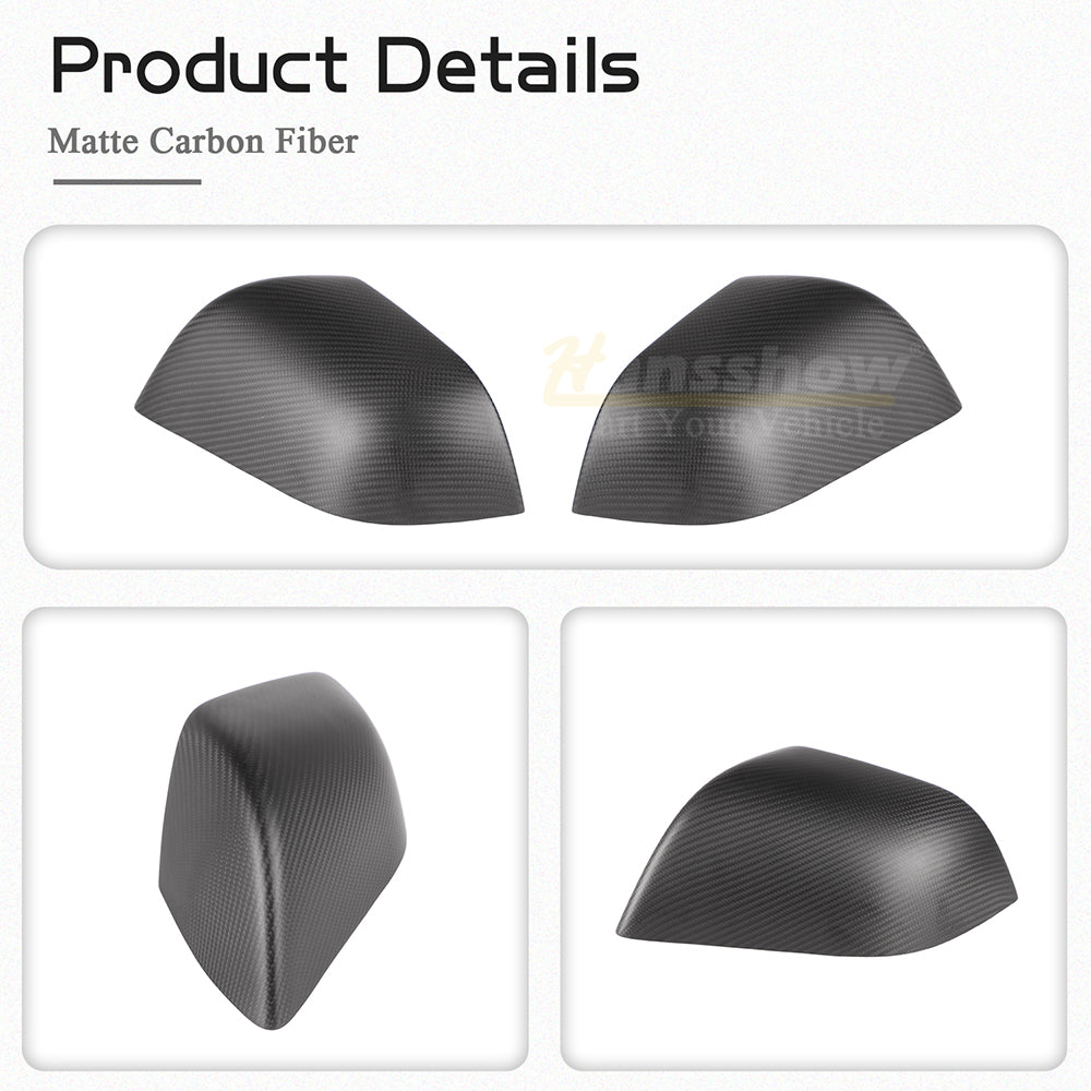 Model 3/Y Real Carbon Fiber Rearview Mirror Cover for Tesla Model Y - interior shot