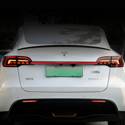 Model 3 Red Starlink Full-Width Strip Tail Light for Tesla Model Y - illuminated