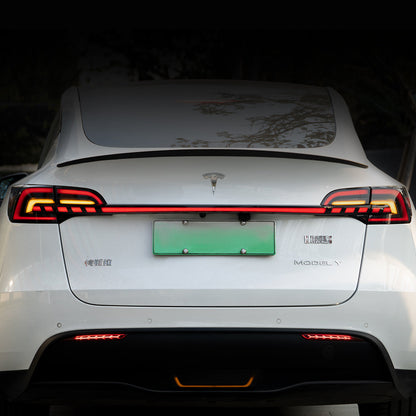 Model 3 Red Starlink Full-Width Strip Tail Light for Tesla Model Y - illuminated