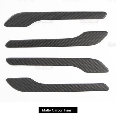 Model Y Juniper Real Carbon Fiber Kit Door Handle Cover close-up