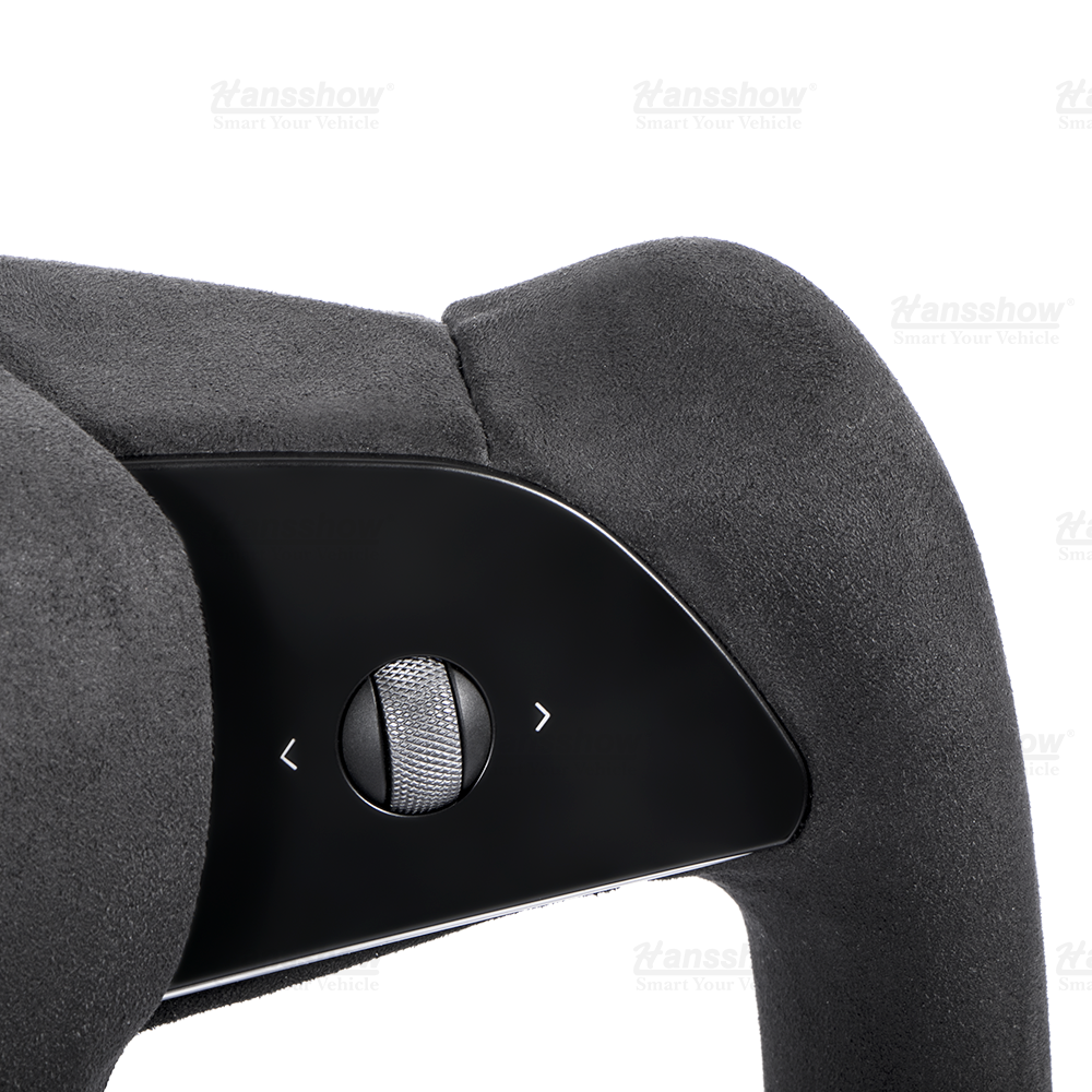 Tesla Model 3/Y Alcantara Black Yoke Steering Wheel luxury design