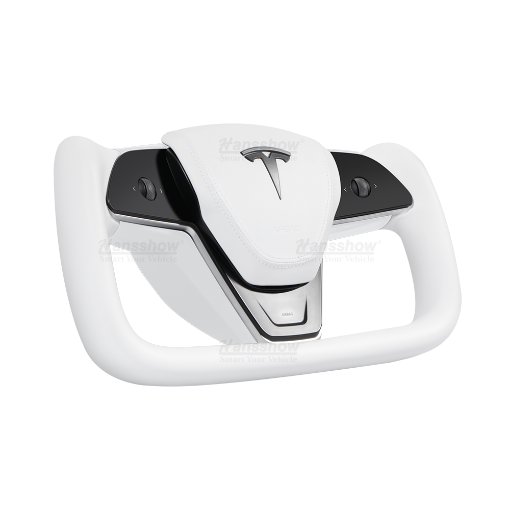 Tesla Model 3/Y Yoke Steering Wheel dashboard view - modern aesthetics