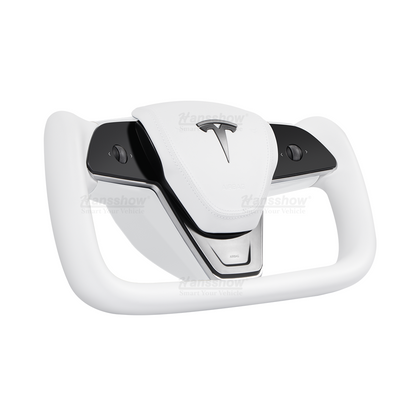 Tesla Model 3/Y Yoke Steering Wheel dashboard view - modern aesthetics