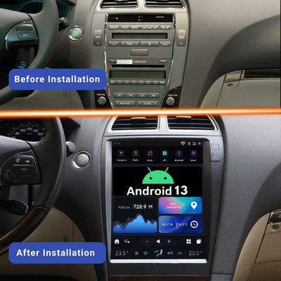 G-Series head unit showing Tesla-style screen for Lexus ES240 350