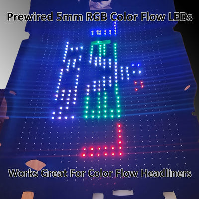 Pre-wired 5mm RGB Flow Series LEDs  - Headliner LEDs