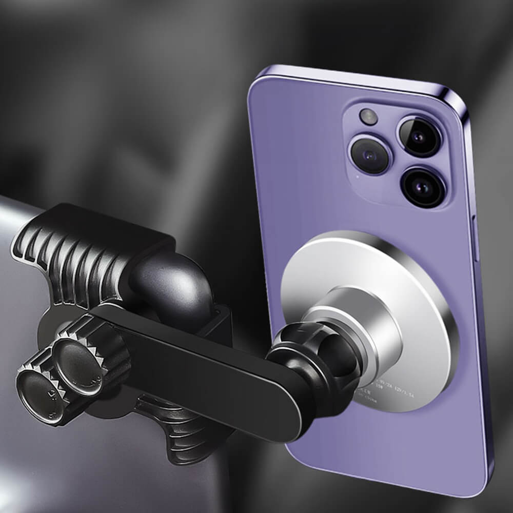 Dual 360° Rotating Magnetic Phone Holder - wireless charging feature