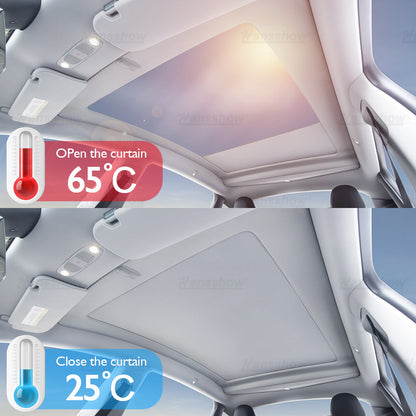 Electric Powered Sunshade for Tesla Model Y - voice control feature