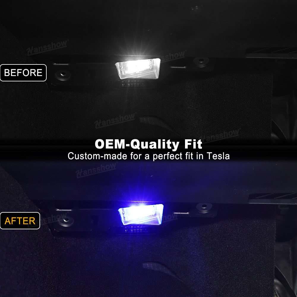Model 3 Highland Footwell Lights installed in vehicle