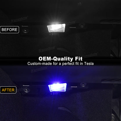 Model 3 Highland Footwell Lights installed in vehicle