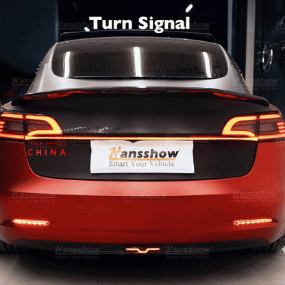 Knight Rider Full-Width Strip Tail Light for Tesla Model Y - dynamic lighting mode