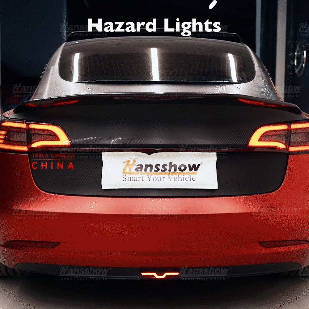 Knight Rider Full-Width Strip Tail Light for Tesla Model Y - front view