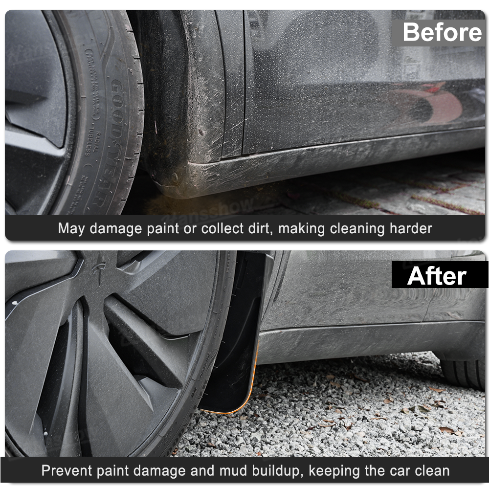 Model Y Juniper Fender Mud Flaps close-up detail